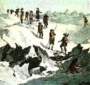 unknow artist horace de saussures expedition var den tredje som besteg mont blancs topp Germany oil painting artist